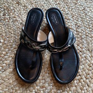 Black Coach Sandals